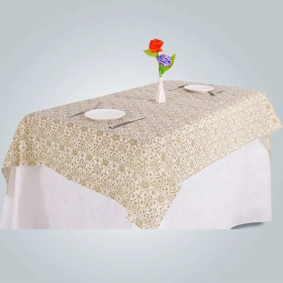 Cubierta de tabla impresa disponible del tnt del diseño/mantel no tejido del polipropileno 1