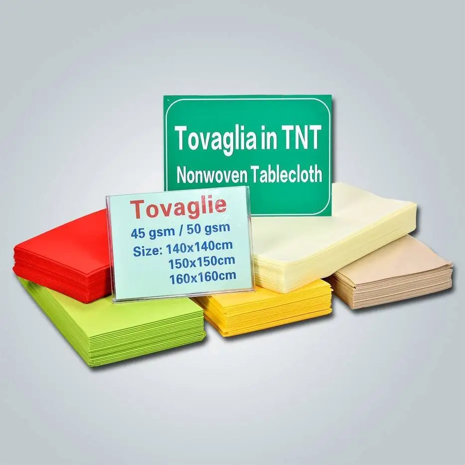 AZO free eco-friendly folded table cloth pp non-woven / tnt non woven 1