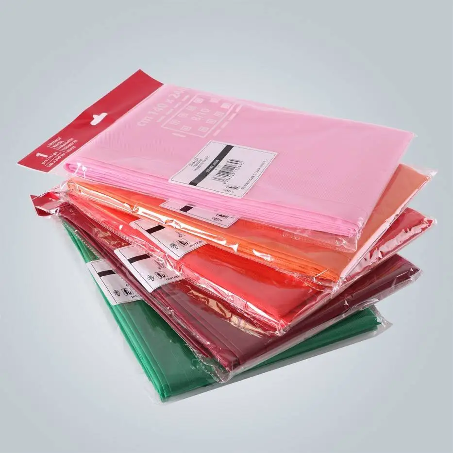 Pre-cut disposable TNT spunbond nonwoven table cloth in different colors 1
