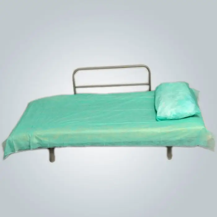 Function Antibacterial PE Coated Plastic Disposable Non Woven Bed Sheets 1