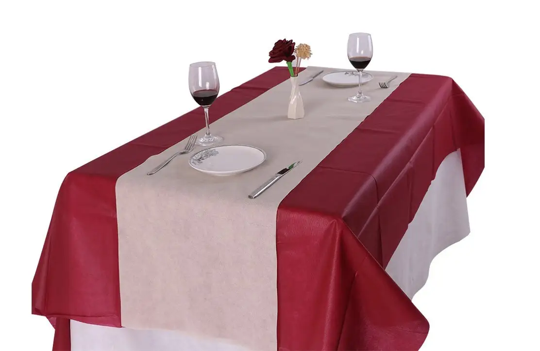 Compre a melhor fábrica de toalhas de mesa descartáveis ​​azuis não tecidas 2