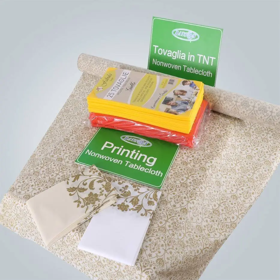 rayson nonwoven,ruixin,enviro China factory cheap price custom design nonwoven fabric table cover Non Woven Tablecloth image173