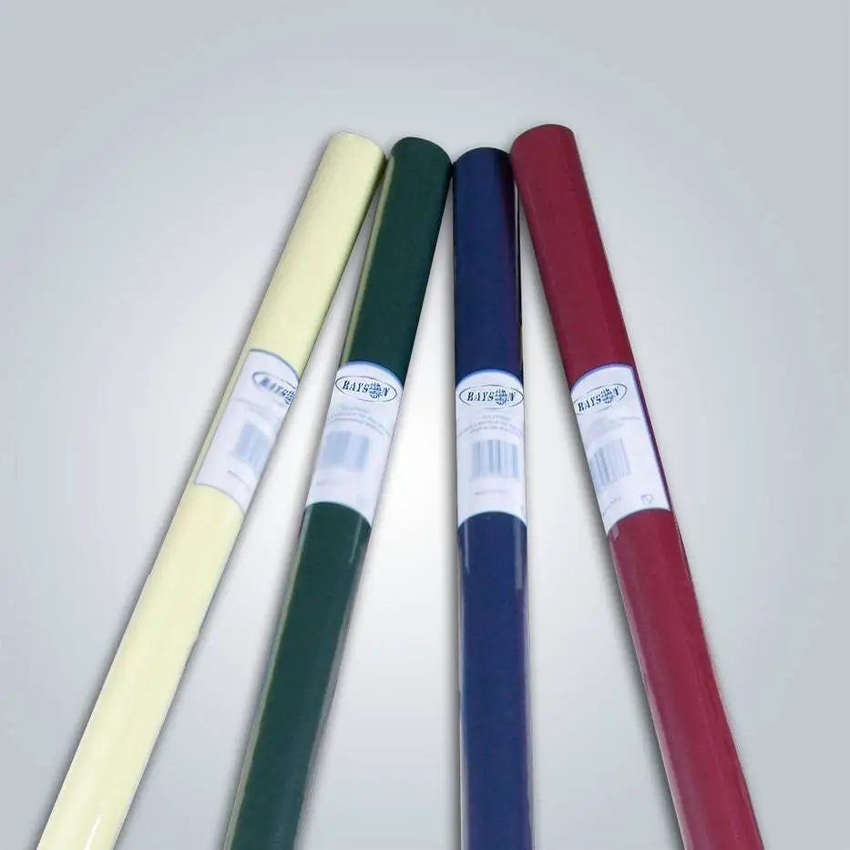 Tecidos de toalha de mesa pp em cores Pantone, capa de mesa não tecida descartável de 50 gramas 1