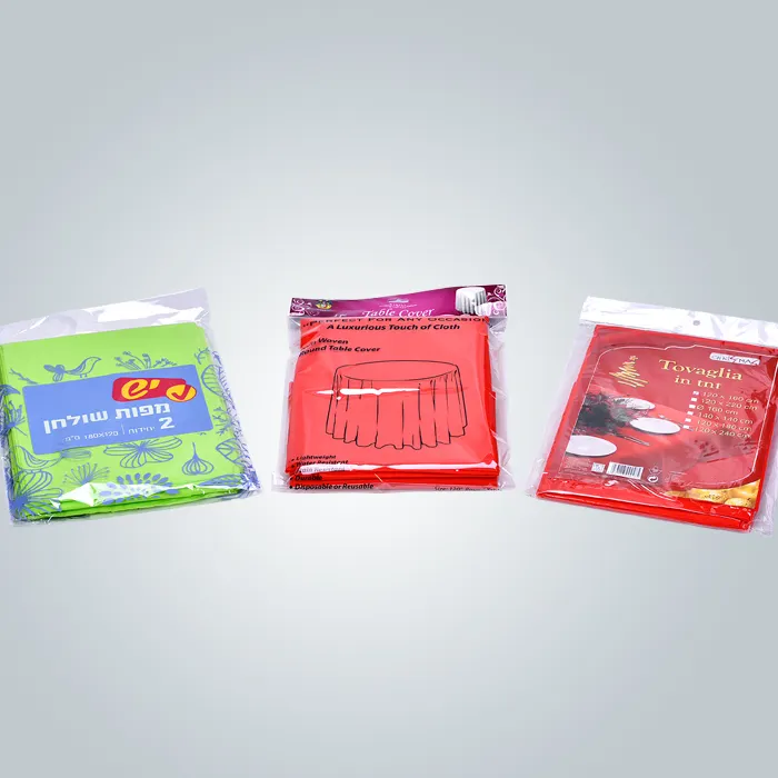 rayon nonwoven 54 inç yuvarlak gömme masa örtüsü şirketi 2