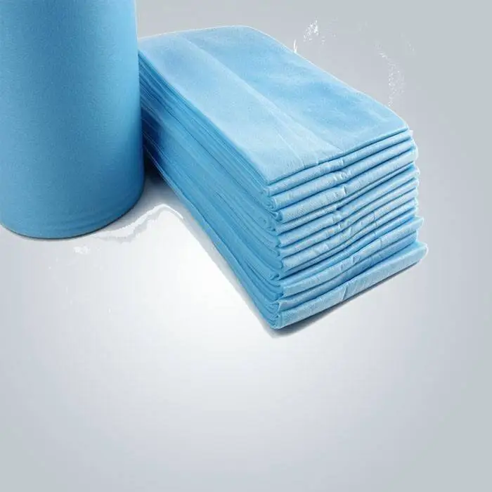 Medical Clean Blue Color 3 PLY Disposable Non Woven Bedsheet  For One Time Used 1