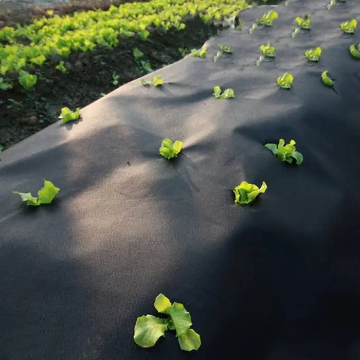 Black Air Permearble PP Nonwoven Fabric Agriculture Cover / Ground Protection Mat 1