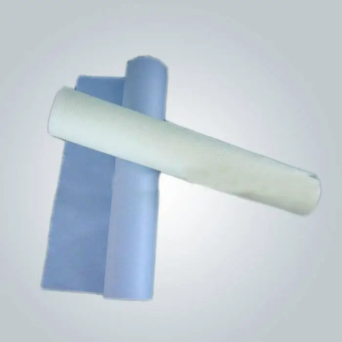 Pink ,blue and white color SMS nonwoven fabric is used  in sap bed sheet 1