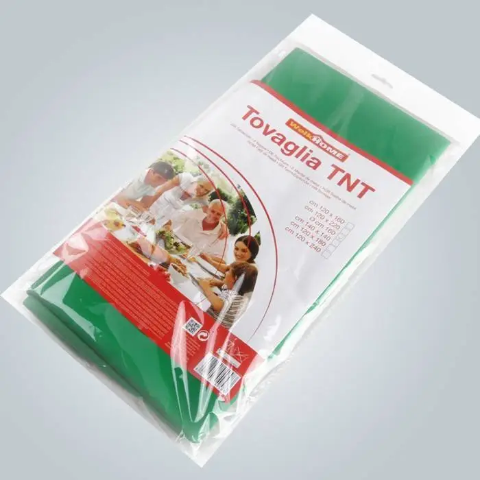 Pacote único em saco poli com toalha de mesa não tecida de papel colorido 1
