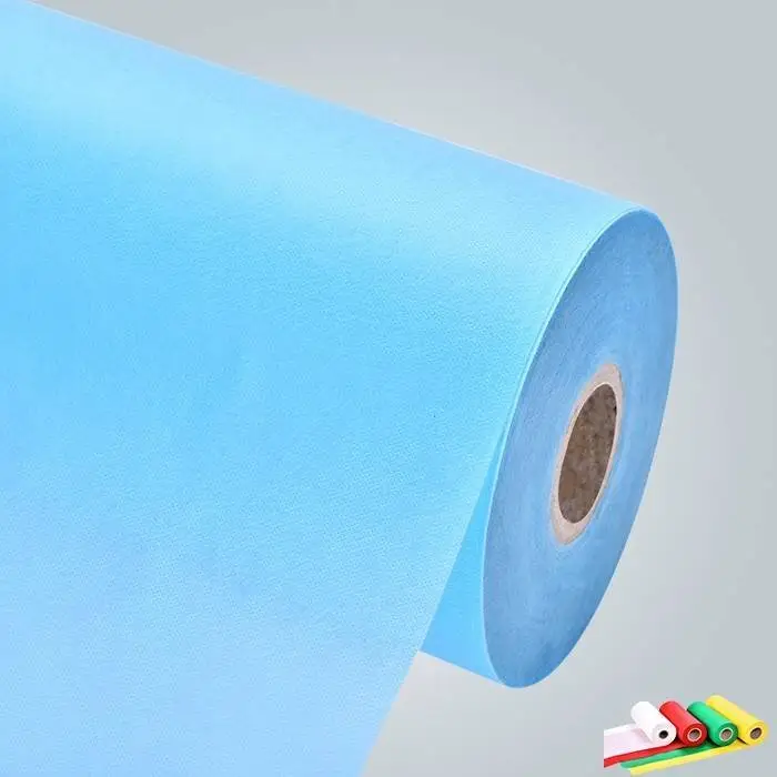 45 gsm White Color Waterproof PP & PE Laminated Non Woven Fabric Roll Used For Medical Bedsheet 1