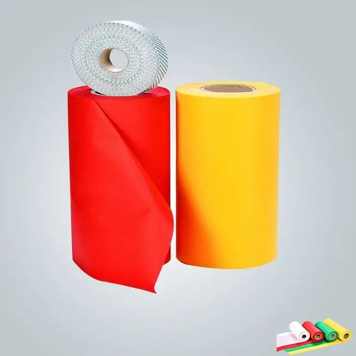 Embalagem não tecida flores spunbond de poliéster amarelo e rosa 1