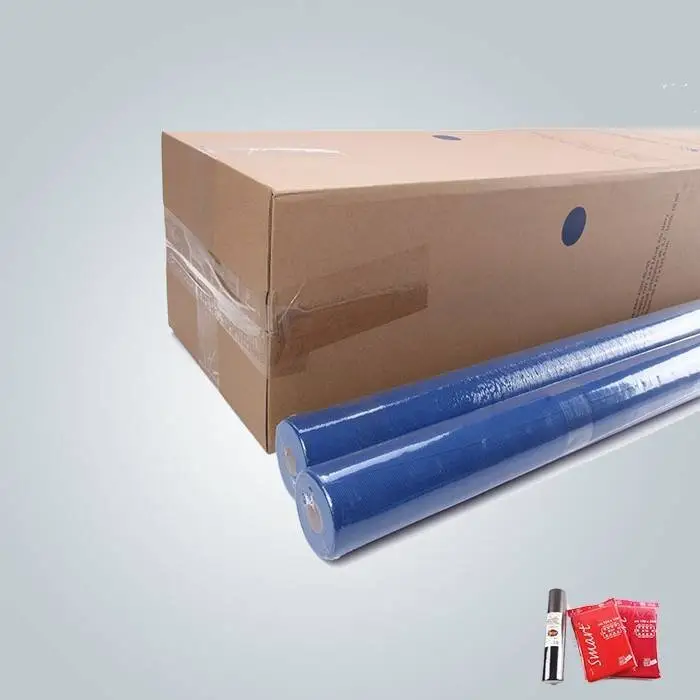 Toalha de mesa pequena em rolo na cor azul 1