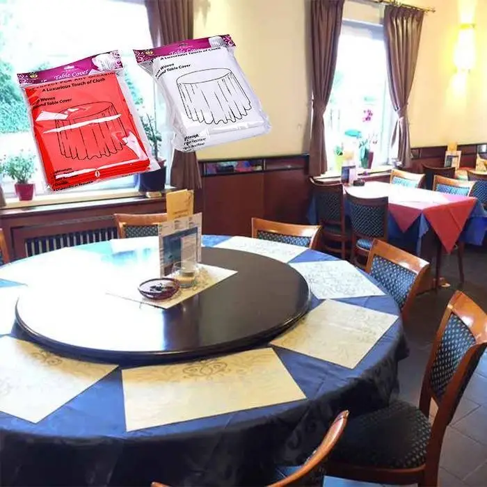 Elegant design round table cover in non woven for party 1