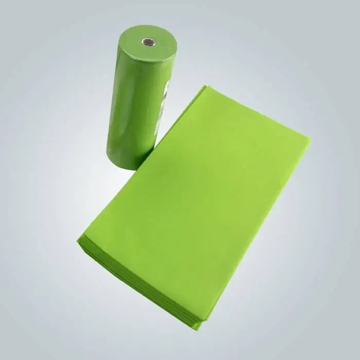Light Green Pink Color TNT Disposable Massage Table Sheets Roll 1