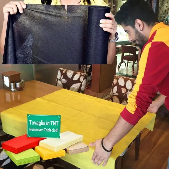 rayson nonwoven,ruixin,enviro Resturant squra disposable table cloth Non Woven Tablecloth image81