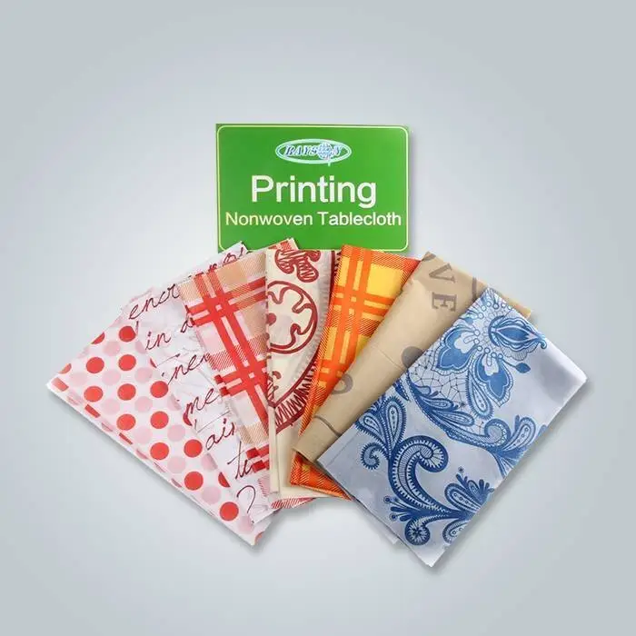 Quadratische bedruckte Tischdecke aus Spinnvliesstoff, Öko-Polypropylen-Spinnvlies 1