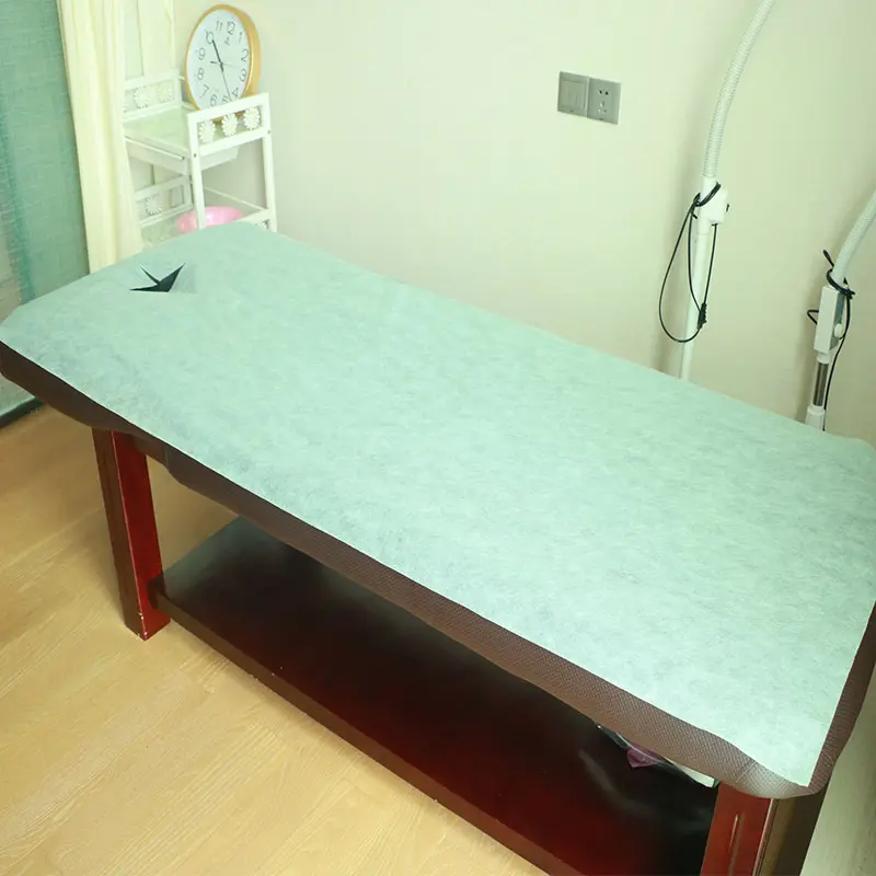 Water-Oil proof nonwoven spa bed covers for beauty salon 80 x 180cm white 1