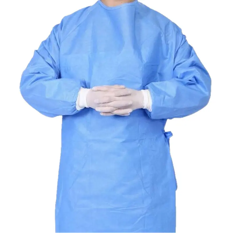 Used in Hospital Wards Disposable Surgical Gown Isolation Gown Waterproof Breathable SMS Non Woven Fabric Material 1