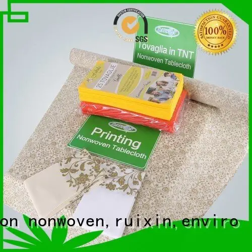 Özel dokuma olmayan masa örtüsü satışı eko parti rayon nonwoven,ruixin,enviro 1