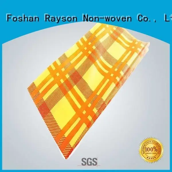Kaliteli pp dokuma olmayan kumaş üreticisi rayson nonwoven, ruixin, enviro Marka spunbond baskılı masa örtüleri 1