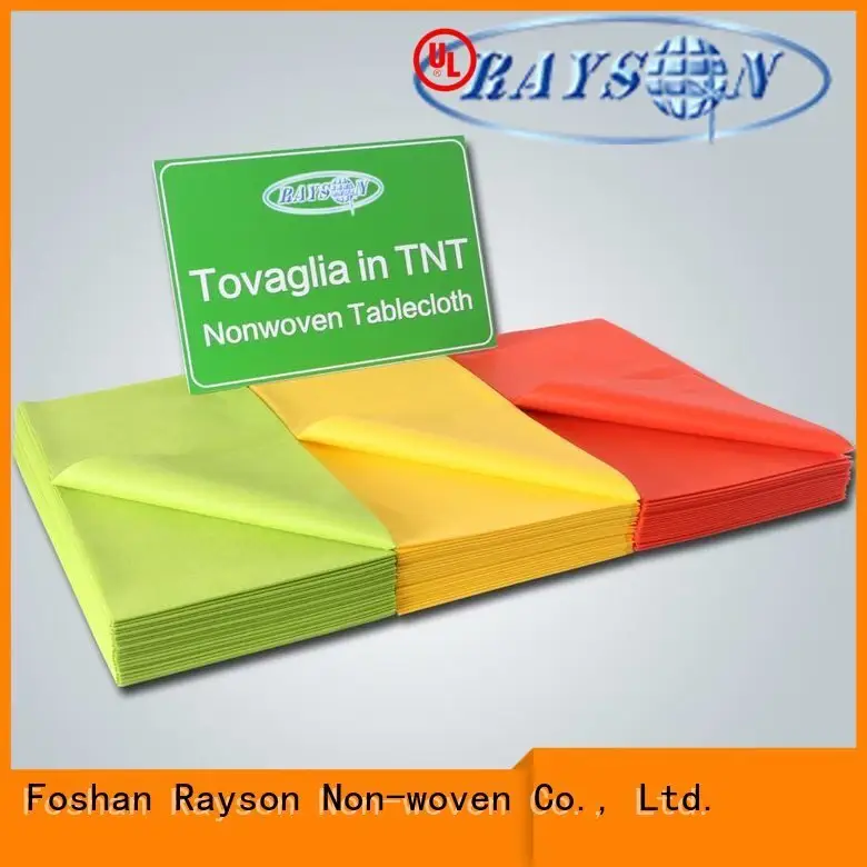 kumaş ağırlığı OEM dokuma olmayan masa örtüsü rayson nonwoven,ruixin,enviro 1