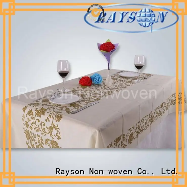 küçük dokuma olmayan masa örtüsü kahverengi baskı rayon nonwoven,ruixin,enviro şirketi 1