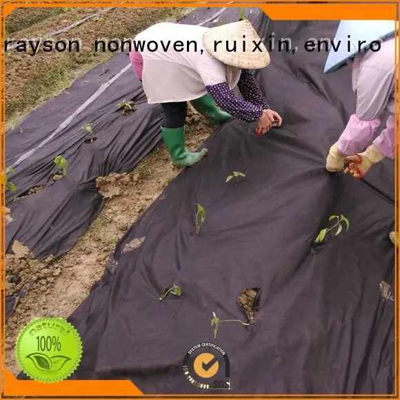 Ot kontrolü peyzaj kumaşı giyim tesisi biyolojik olarak parçalanabilir peyzaj kumaşı rayon nonwoven, ruixin, enviro markasını korur 1
