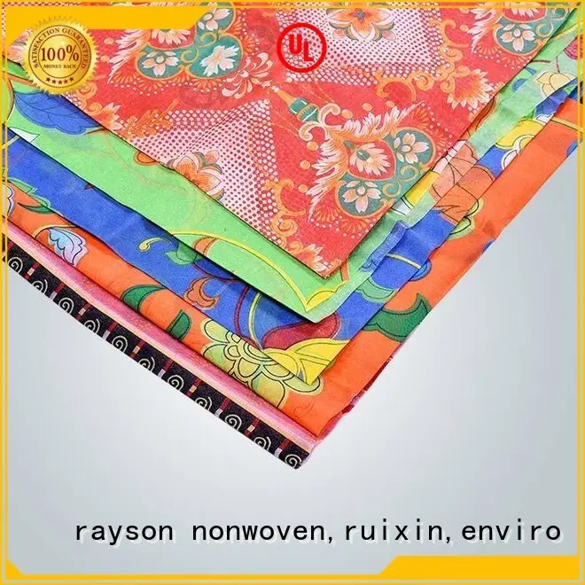 fornitori di tessuto non tessuto spunlace tavolo fiore usa e getta Rayon non tessuto, ruixin, marchio enviro 1