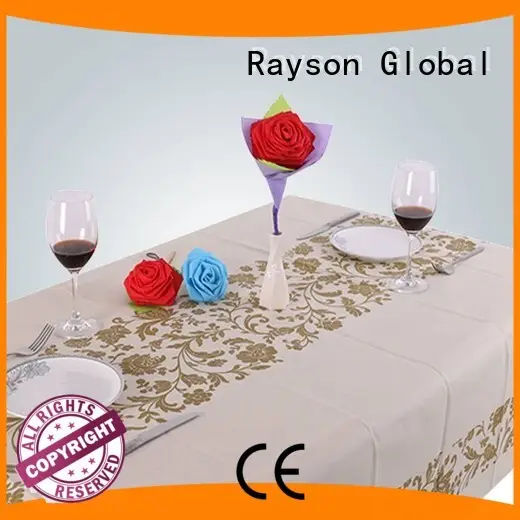 45 ağırlık baskılı tek kullanımlık masa örtüleri rayon nonwoven,ruixin,enviro 1
