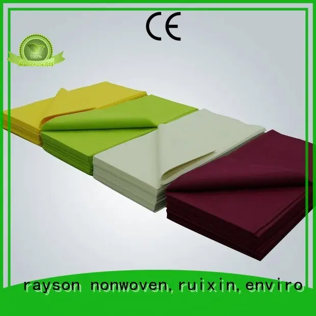 Rayson non tissé, ruixin, nappe verte dégradable enviro directement vente pour nappe 1