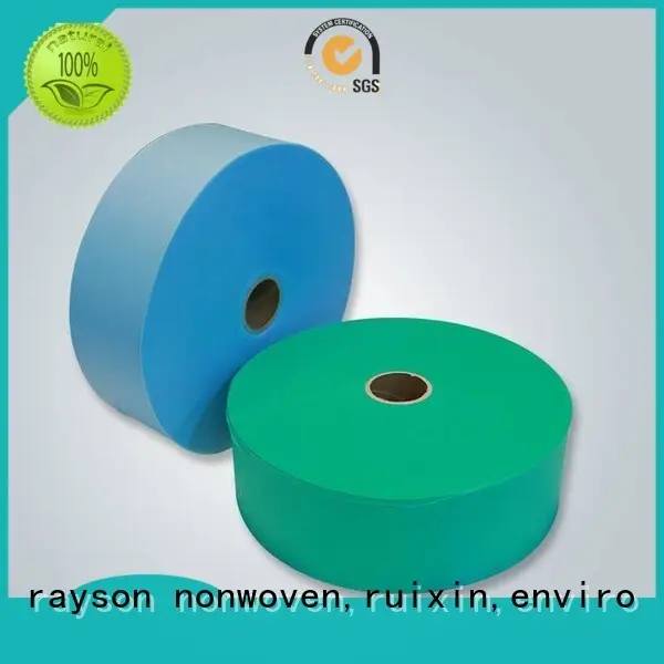Rayson nonwoven, ruixin, ceket için enviro su geçirmez dokuma olmayan mikrofiber kumaş serisi 1