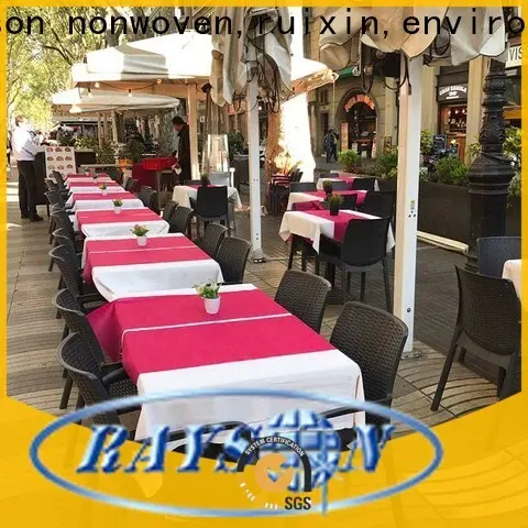 Rayson nonwoven, ruixin, masa örtüsü için kişiselleştirilmiş satılık enviro temiz kumaş 1