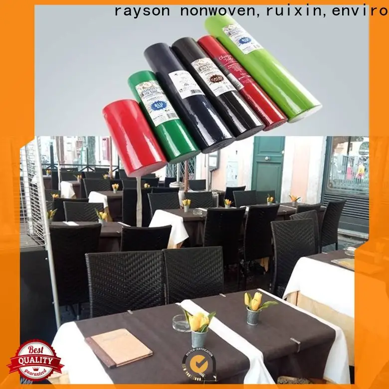 Rayson nonwoven, ruixin, enviro 60gsm Водостойкая ткань скатерть с хорошей ценой на одежду 1