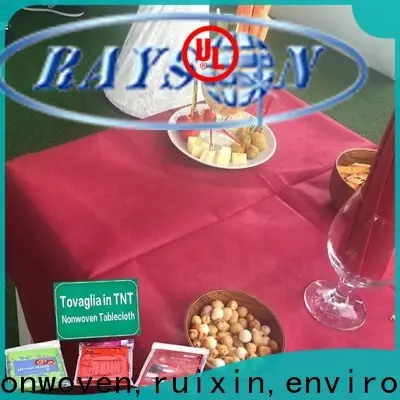 Rayson nonwoven, ruixin, dış mekan için enviro toksik olmayan masa örtüsü boyutları serisi 1