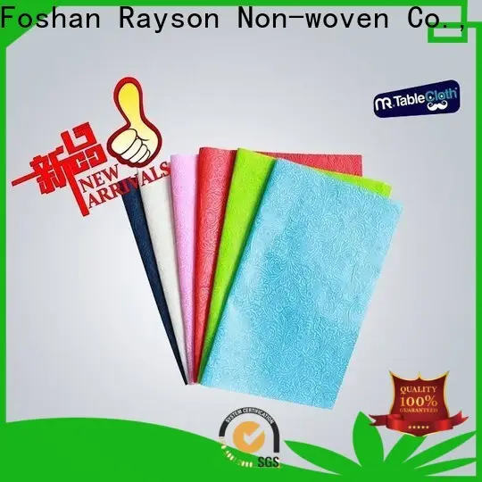 rayson nonwoven,ruixin,enviro nontoxic green tablecloth personalized for packaging 1