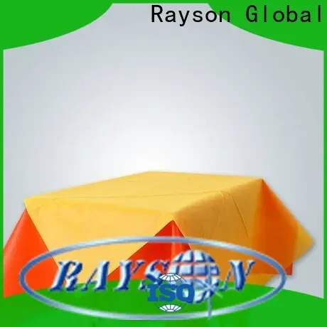 Rayson-Vliesstoff, Ruixin, umweltfreundlich abbaubare orangefarbene Tischdecke im Großhandel für den Außenbereich 1