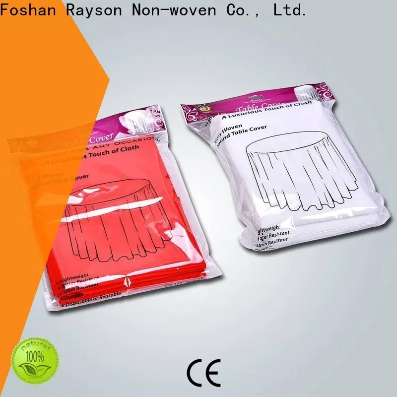 rayson nonwoven,ruixin,enviro one round fitted tablecloths from China for cover 1