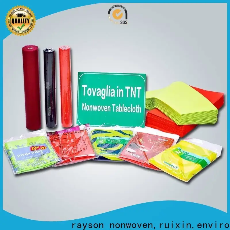 Rayon nonwoven, ruixin, masa örtüsü için kişiselleştirilmiş enviro ağırlıklı kumaş kumaş 1