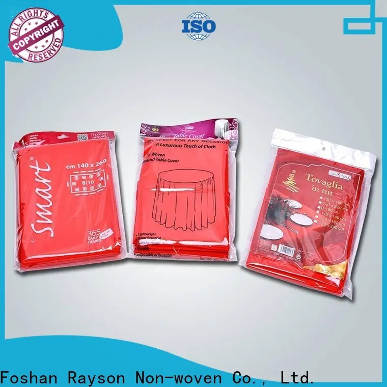 Rayson nonwoven, ruixin, masa örtüsü için çevrede parçalanabilir kumaş servis altlıkları fabrikası 1