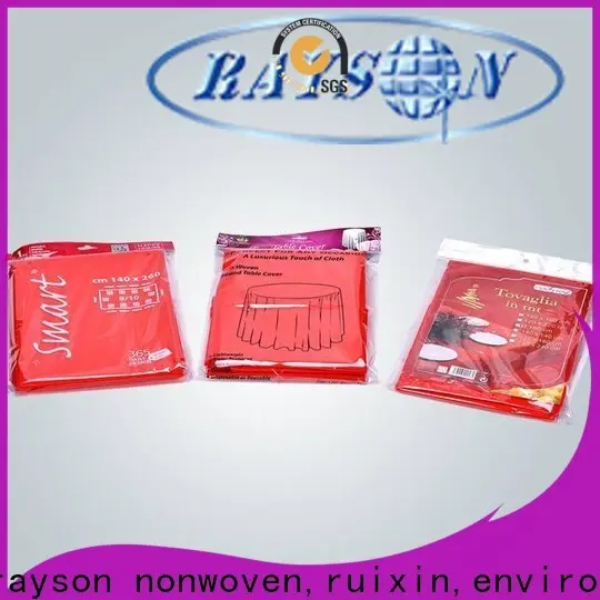 Rayson 부직포, ruixin, enviro pp 파티 용으로 맞춤 제작 된 저렴한 원형 식탁보 1