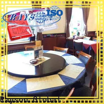 Nappe ronde grise élégante non tissée Rayson personnalisée pour la fête 1