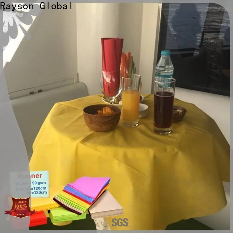 Rayon nonwoven rulo baskılı iç mekan için kişiselleştirilmiş masa örtüleri 1
