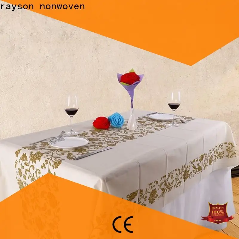 rayon nonwoven OEM baskılı masa örtüsü tedarikçisi 1