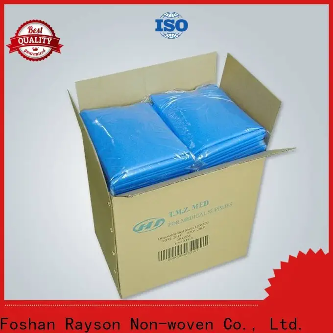 Fabricante de sábanas azules de spa no tejidas Rayson 1