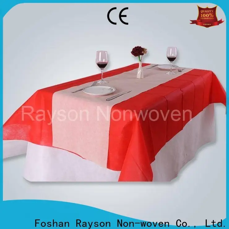 Rayson elastik şirket ile yüksek kaliteli nonwoven tek kullanımlık masa örtüleri 1