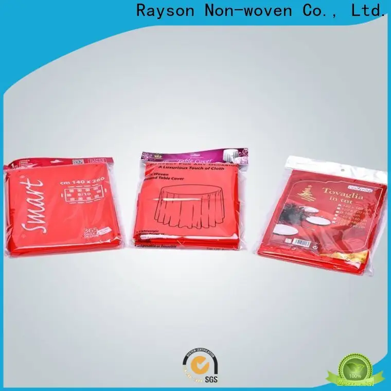 Rayson nonwoven Rayson yüksek kaliteli nonwoven tek kullanımlık yuvarlak yılbaşı masa örtüleri üreticisi 1