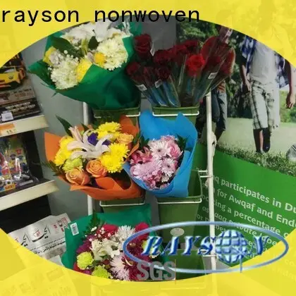 Empresa de telas de tapicería con estampado naranja no tejido Rayson 1