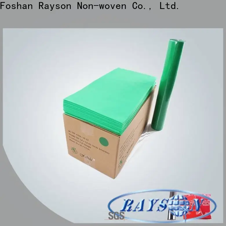 Rayson 부직포 대량 맞춤형 고품질 부직포 녹색 일회용 식탁보 1