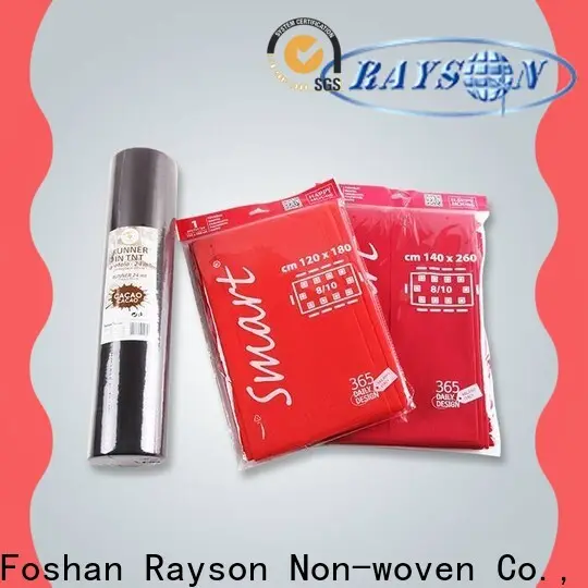 Rayson 부직포 대량 구매 부직포 검정색 일회용 식탁보 회사 1