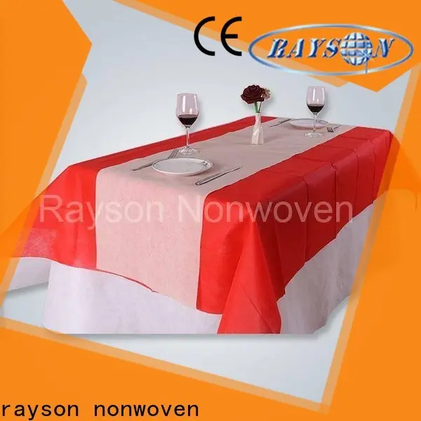 Нетканые материалы Rayson Фабрика нетканых зеленых одноразовых скатертей Rayson 1