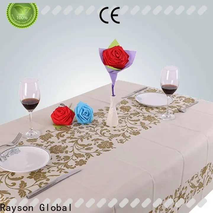 rayon nonwoven Toptan özel nonwoven tek kullanımlık düğün masa örtüleri tedarikçisi 1